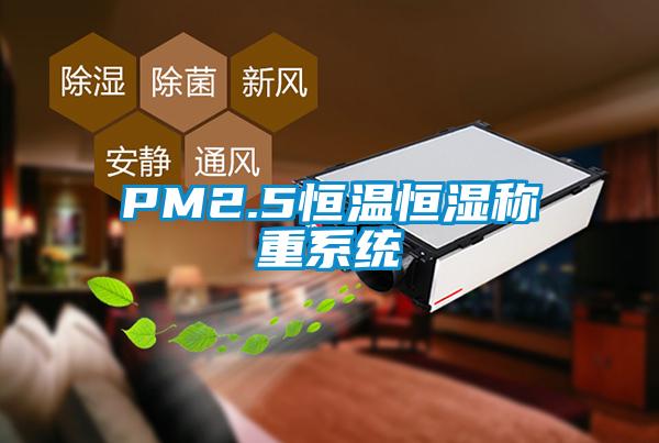 PM2.5恒溫恒濕稱重係統