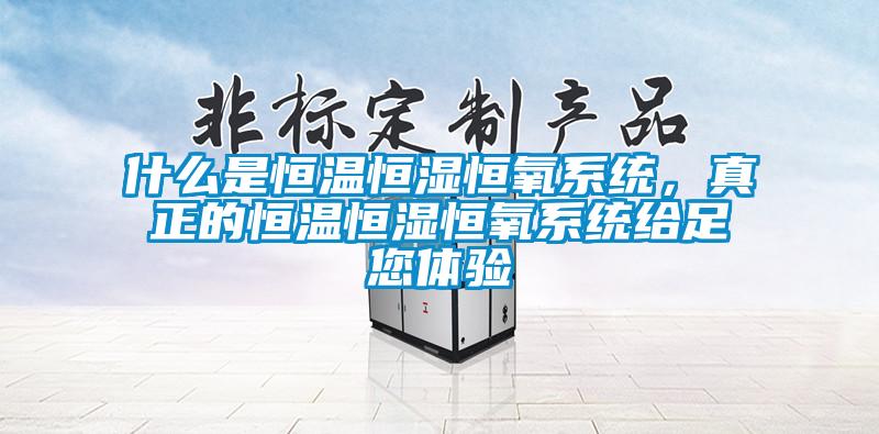 什麽是恒溫恒濕恒氧係統，真正的恒溫恒濕恒氧係統給足您體驗