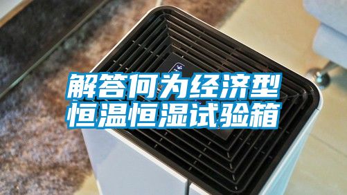 解答何為經濟型恒溫恒濕試驗箱