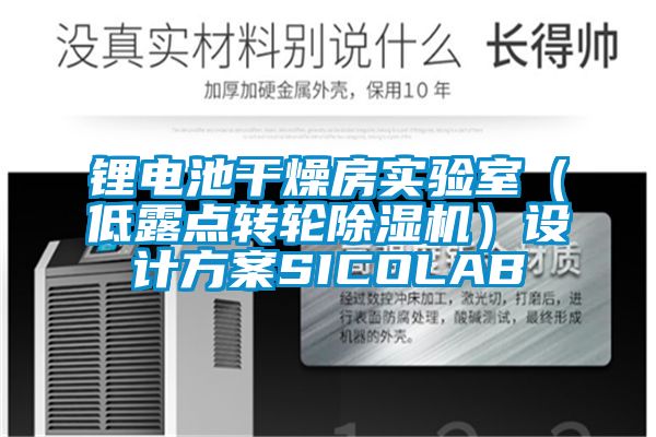 鋰電池幹燥房實驗室（低露點轉輪草莓视频下载网址）設計方案SICOLAB